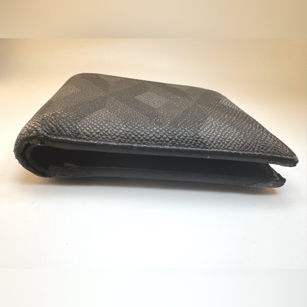 Dunhill Bifold Wallet Black Leather W Embossed Logo & Coin Pouch AUTHENTIC EUC - Picture 6 of 16